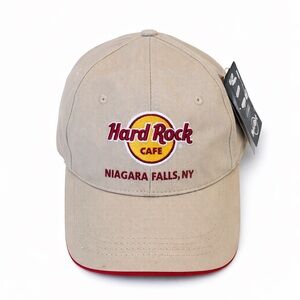 Hard Rock Cafe Niagara Falls NY Hat Khaki Adjustable Strapback Cap NEW With Tags